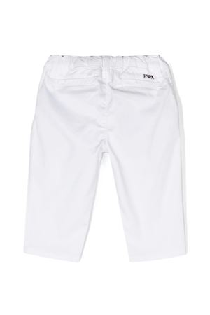 Optical white cotton blend trousers EMPORIO ARMANI KIDS | 8NHP604N6YZ0100